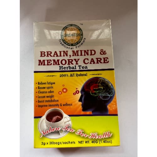 Great Tea Brain Mind And Memory Care Herbal Tea - 20 Bags