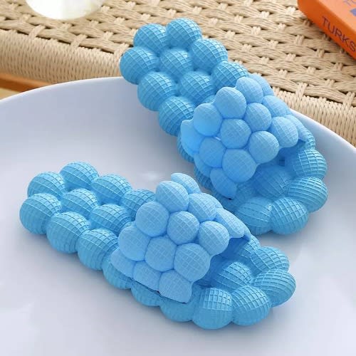 Bubble Massage Slippers - Blue 1Pair
