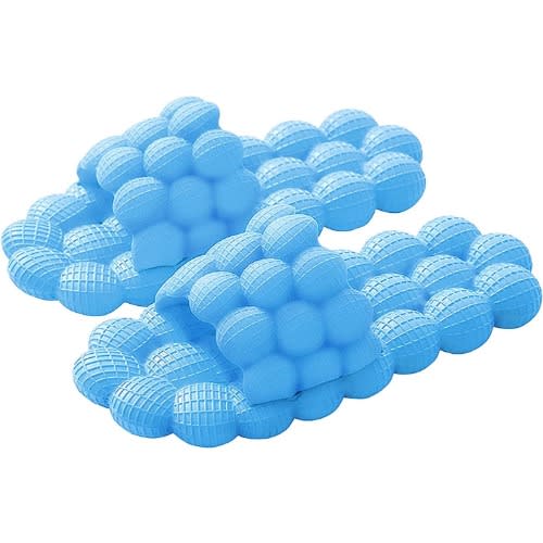 Bubble Massage Slippers - Blue 1Pair