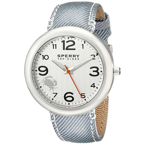 Top-Sider Women's 10008952 Sandbar Stainless Steel Watch with Striped Canvas Band