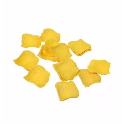 Pack Of Fabric Rose Petal - Yellow