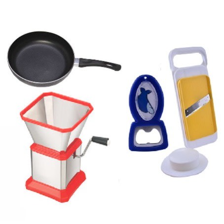 3 in 1 Kitchen Bundle - Non-Stick Frying Pan + Manual Grinder & Plantain Slicer