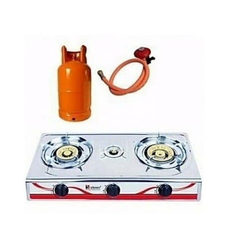 Saisho 3 Burner Gas Cooker + 12.5kg Cylinder + Gas Regulator