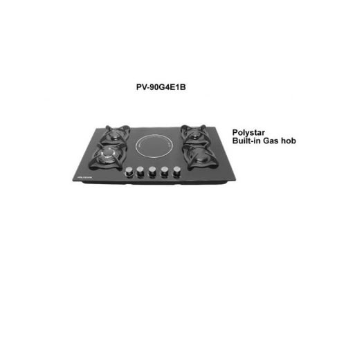 4 Burner + 1 Hot Plate Inbuilt Hob Glass Gas Cooker Pv-90g4e1b