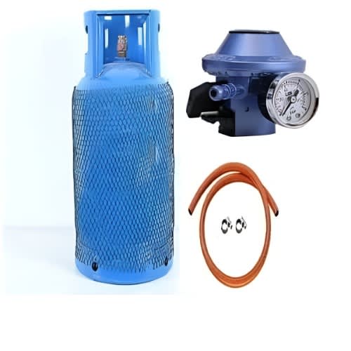 Gas Cylinder With Hose + Metered Regulator - 12kg