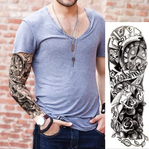 Timeless Full Leg Arm Temporary Tattoo Body Art Sticker