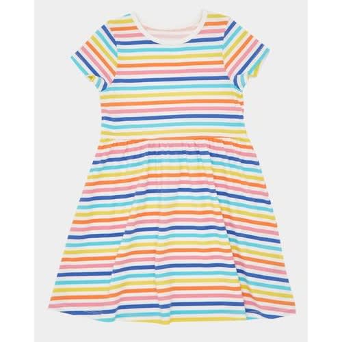 Girls Jersey Dress- Stripe