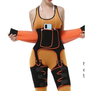 4 In 1 Conjoined Tummy, Waist And Thigh Adjustable Self Heat Sweat Belt And Arm Shaper