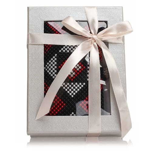 Black / Red Beaded Rhinestone Clutch Bag