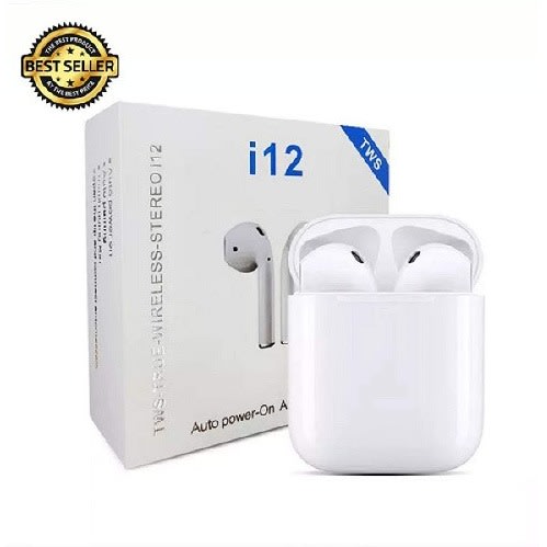 i12 Earpod With Wireless Charging Case