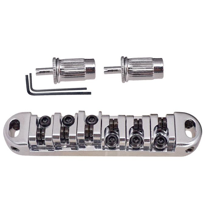 1x Silver Guitar Saddle Bridge Tailpiece For LP Les Paul Silver