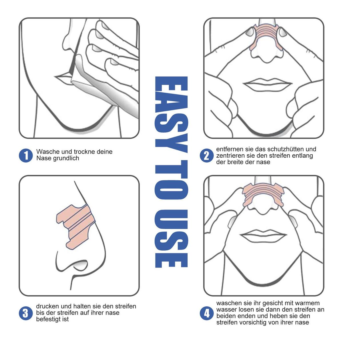 West&Month 50PCS Nose Nasal Strips to Reduce Snoring Anti-snoring and Relieve Nose Congestion