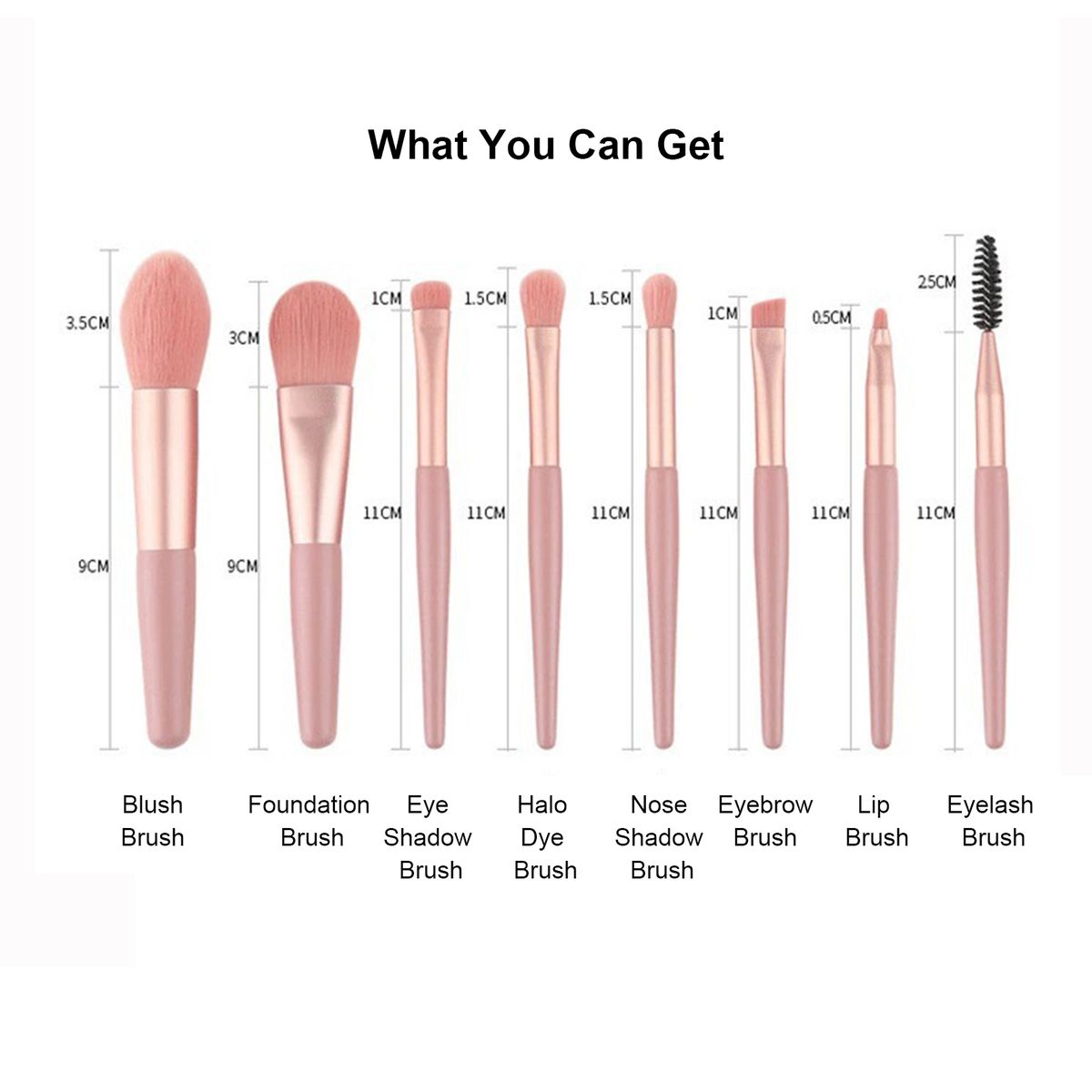 8PCS Makeup Cosmetic Brushes Kit Set Blush Brush /