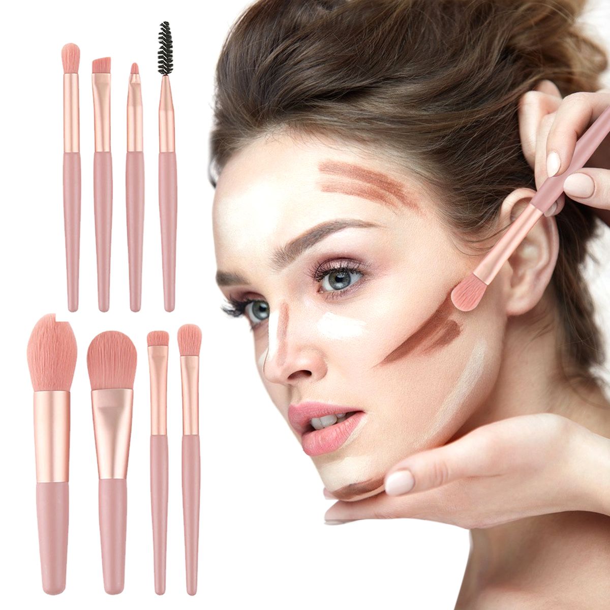 8PCS Makeup Cosmetic Brushes Kit Set Blush Brush /