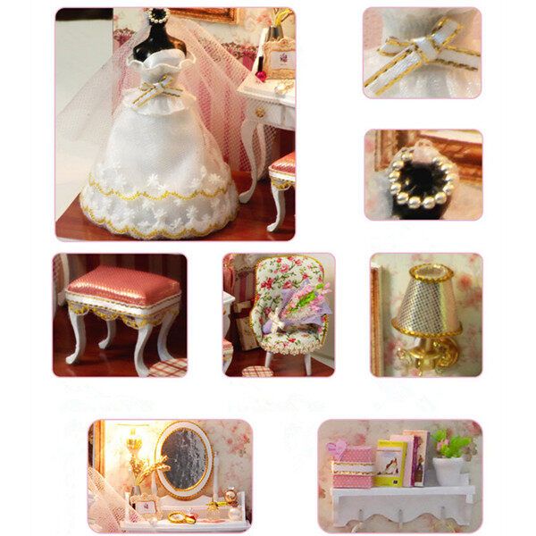 CuteRoom T-001 Love You Forever DIY Dollhouse Kit Miniature Model With Light Cover