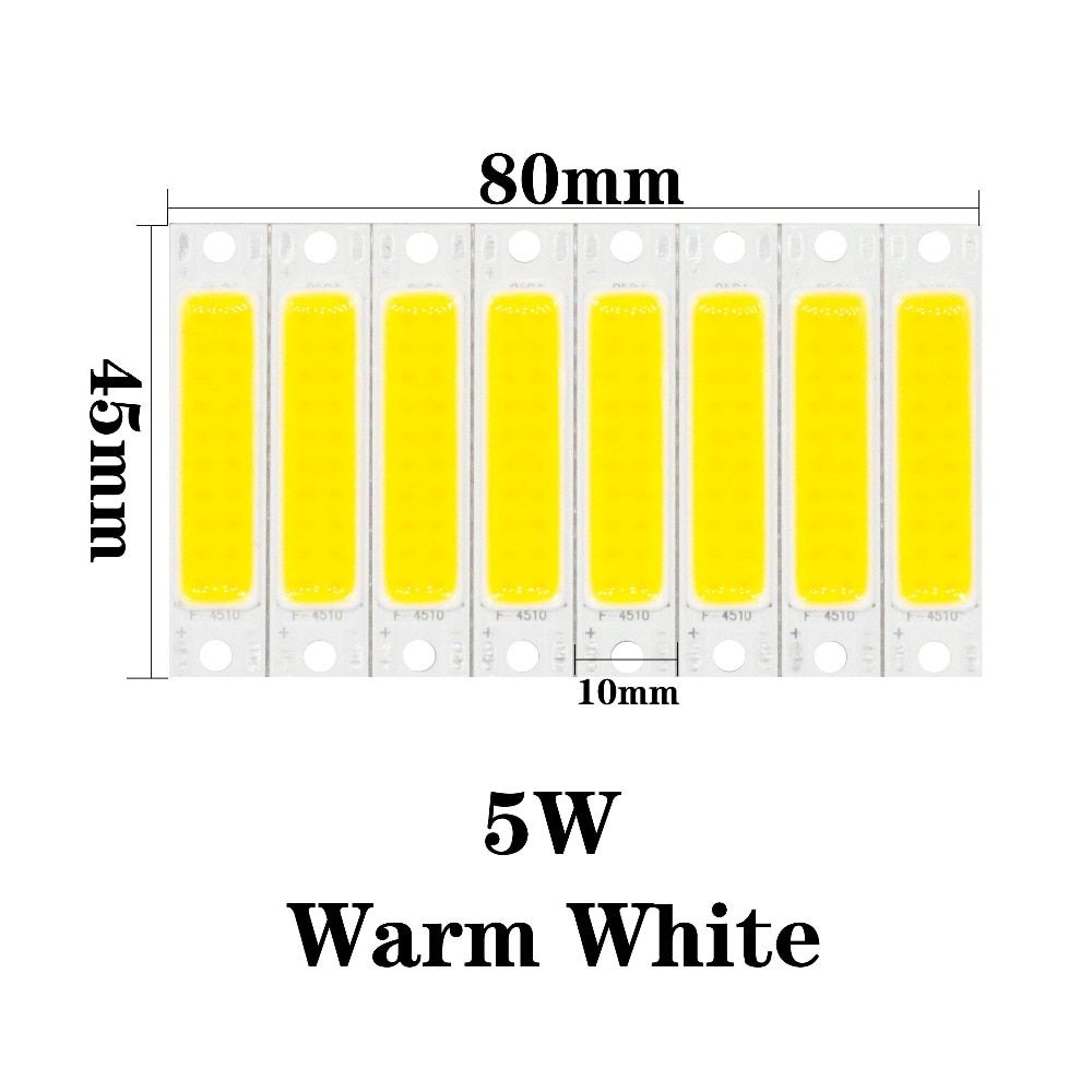 8pcs 5W COB LED Light Bulb COB Bar For FlashLight Wall Lamps Lights DIY
