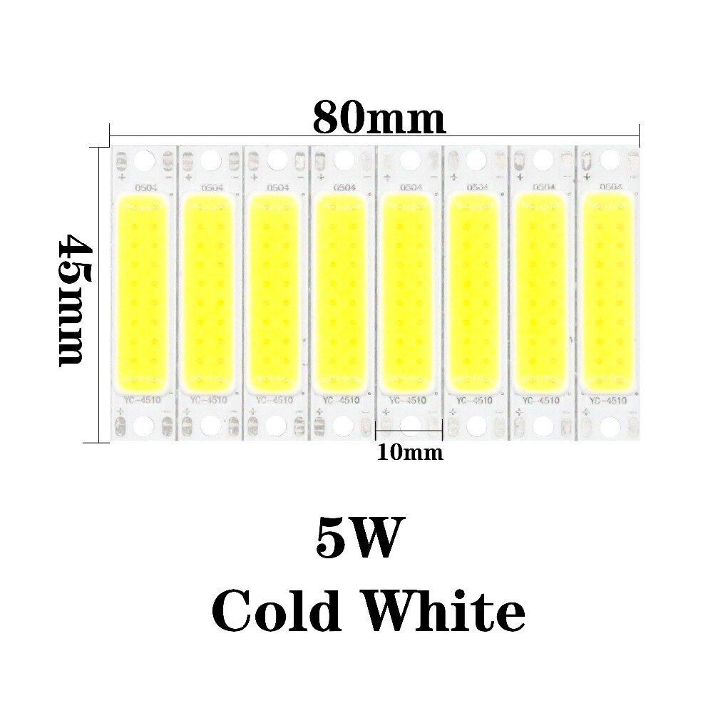 8pcs 5W COB LED Light Bulb COB Bar For FlashLight Wall Lamps Lights DIY