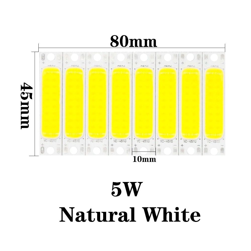 8pcs 5W COB LED Light Bulb COB Bar For FlashLight Wall Lamps Lights DIY