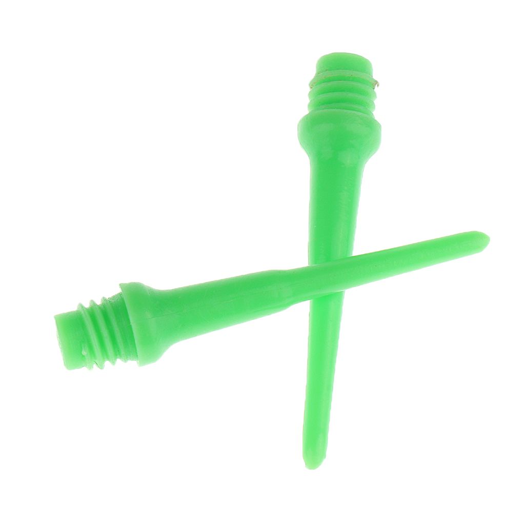 100 Pieces Dart Soft Tips Points 2BA Standard Darts Needles Green