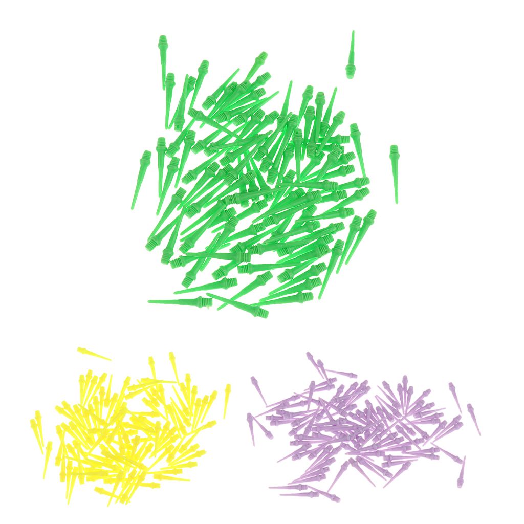 100 Pieces Dart Soft Tips Points 2BA Standard Darts Needles Green