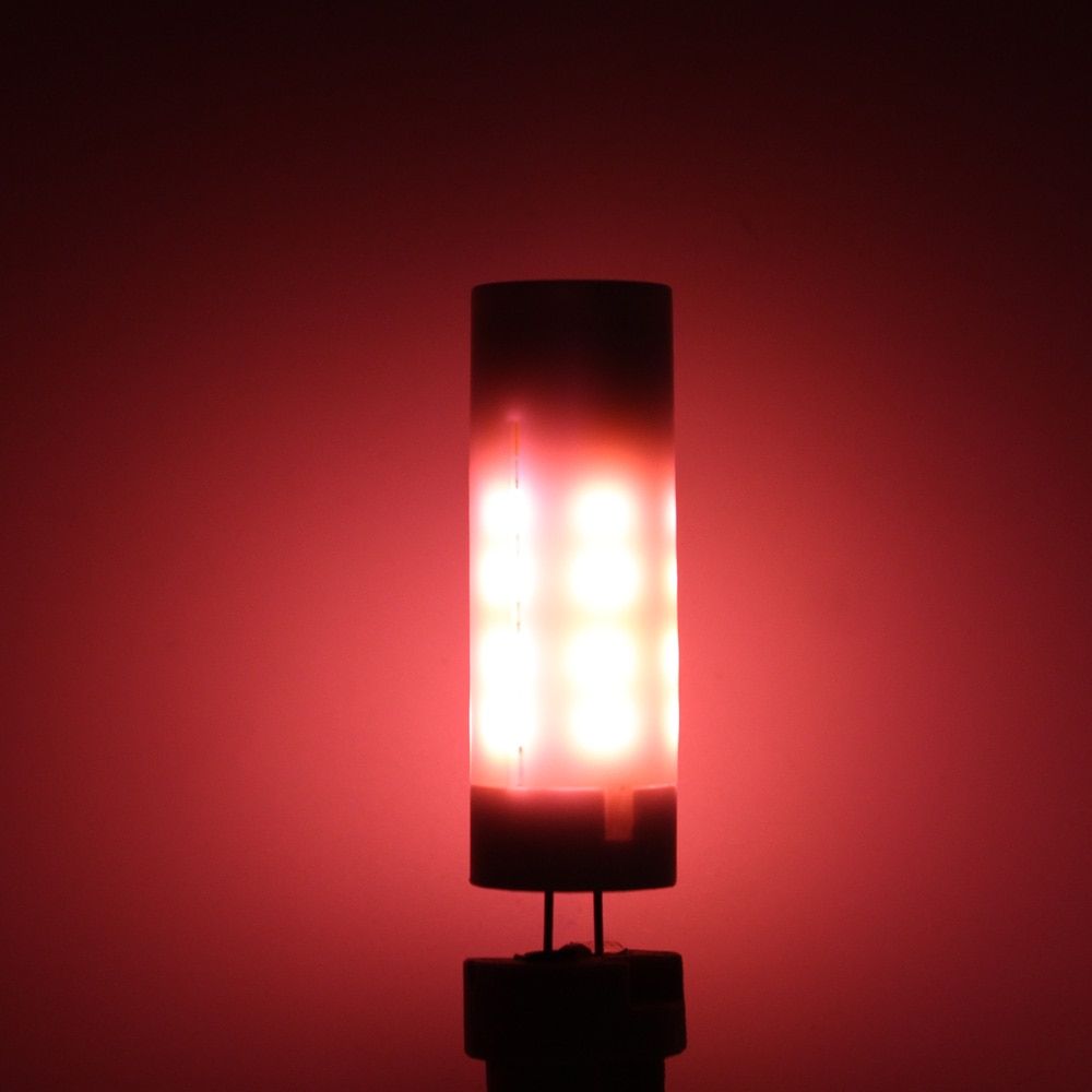 G4 LED Flame Effect Light Bulb DC AC 12V Red Yellow Mini Fire Effect Lamp For Decoration