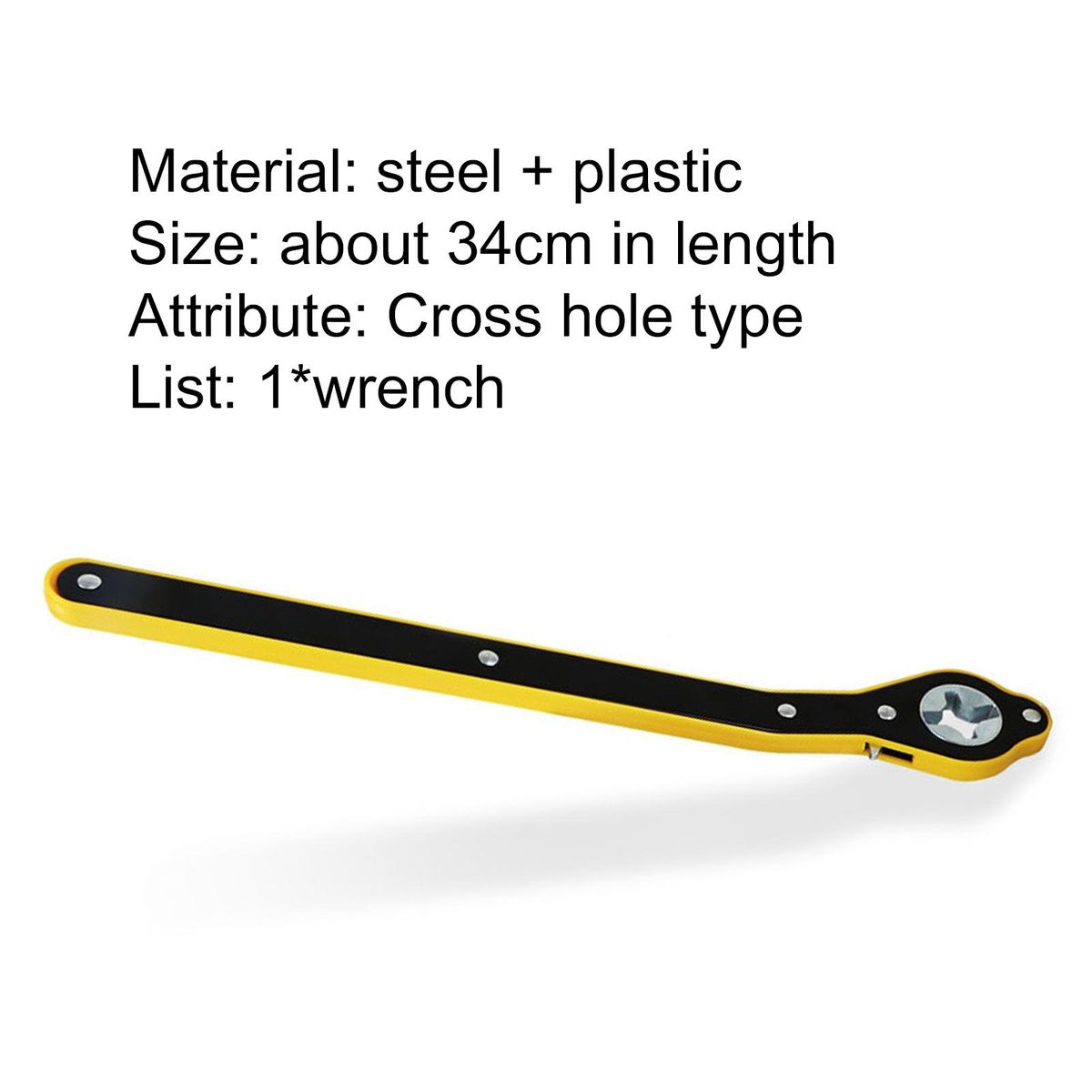 Garage Wrench Labor-saving Steel Cross Hole Ratchet Jack Wrench