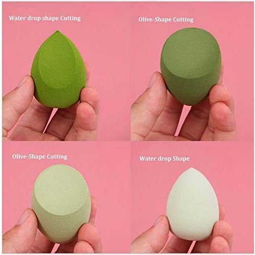4Pcs/Box Makeup Cosmetic Sponge  Egg Shaped Dry And Wet