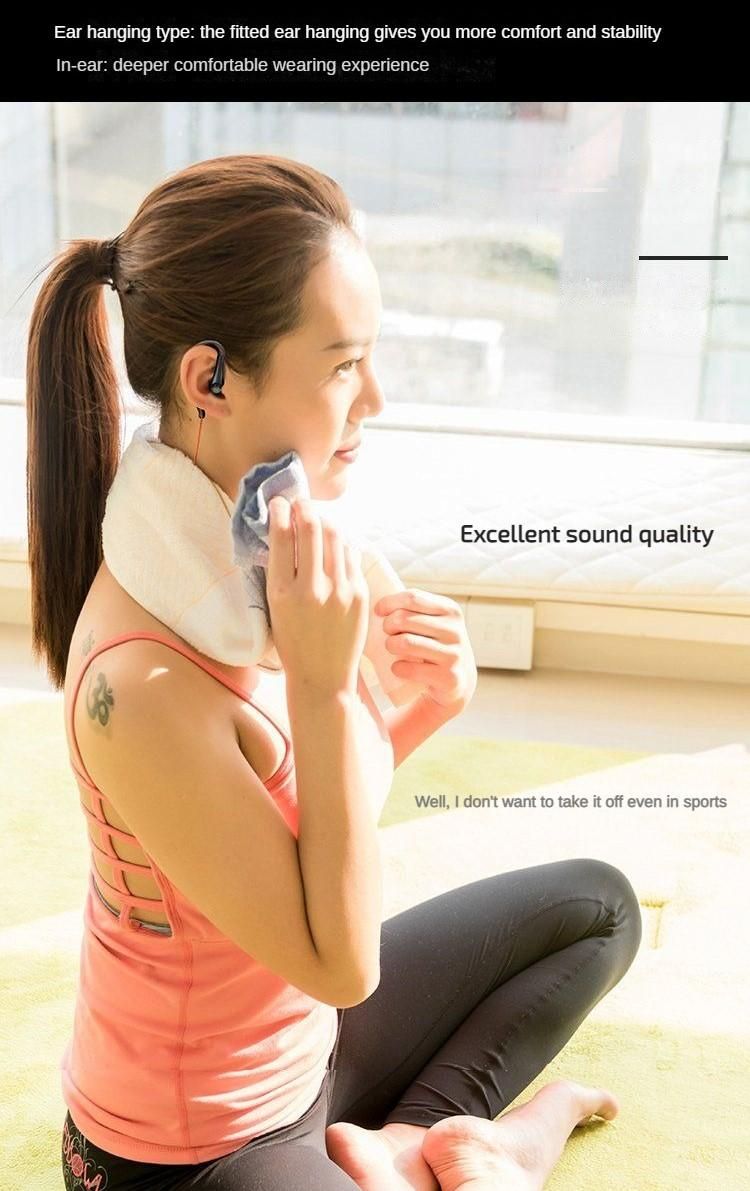 Earbuds Sport hanging and in-ear headphone waterproof microphone - Orange