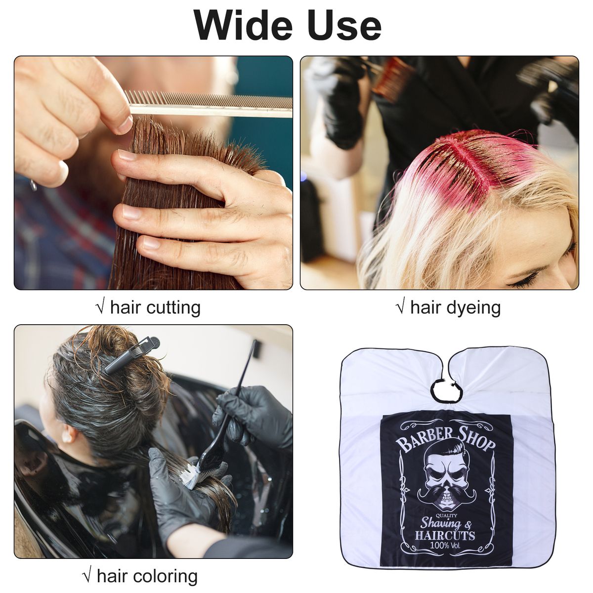 Waterproof Hair Styling Cape Haircutting Salon Cape For Hair