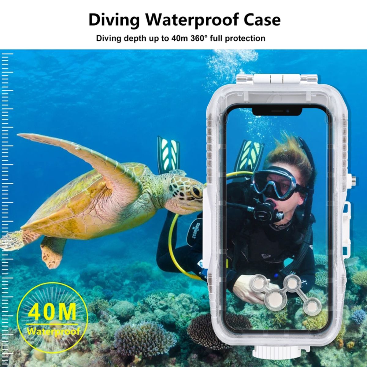 PULUZ 40m/130ft Waterproof Diving Housing Cover C-ase Photo