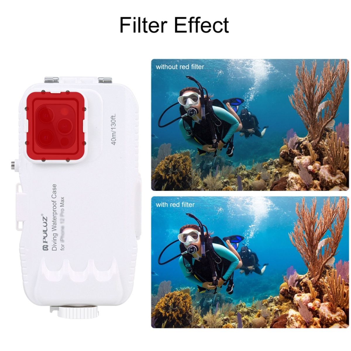 PULUZ 40m/130ft Waterproof Diving Housing Cover C-ase Photo