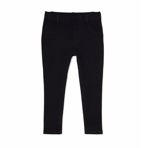 Toddler Girls Solid Jeggings - Soft Black