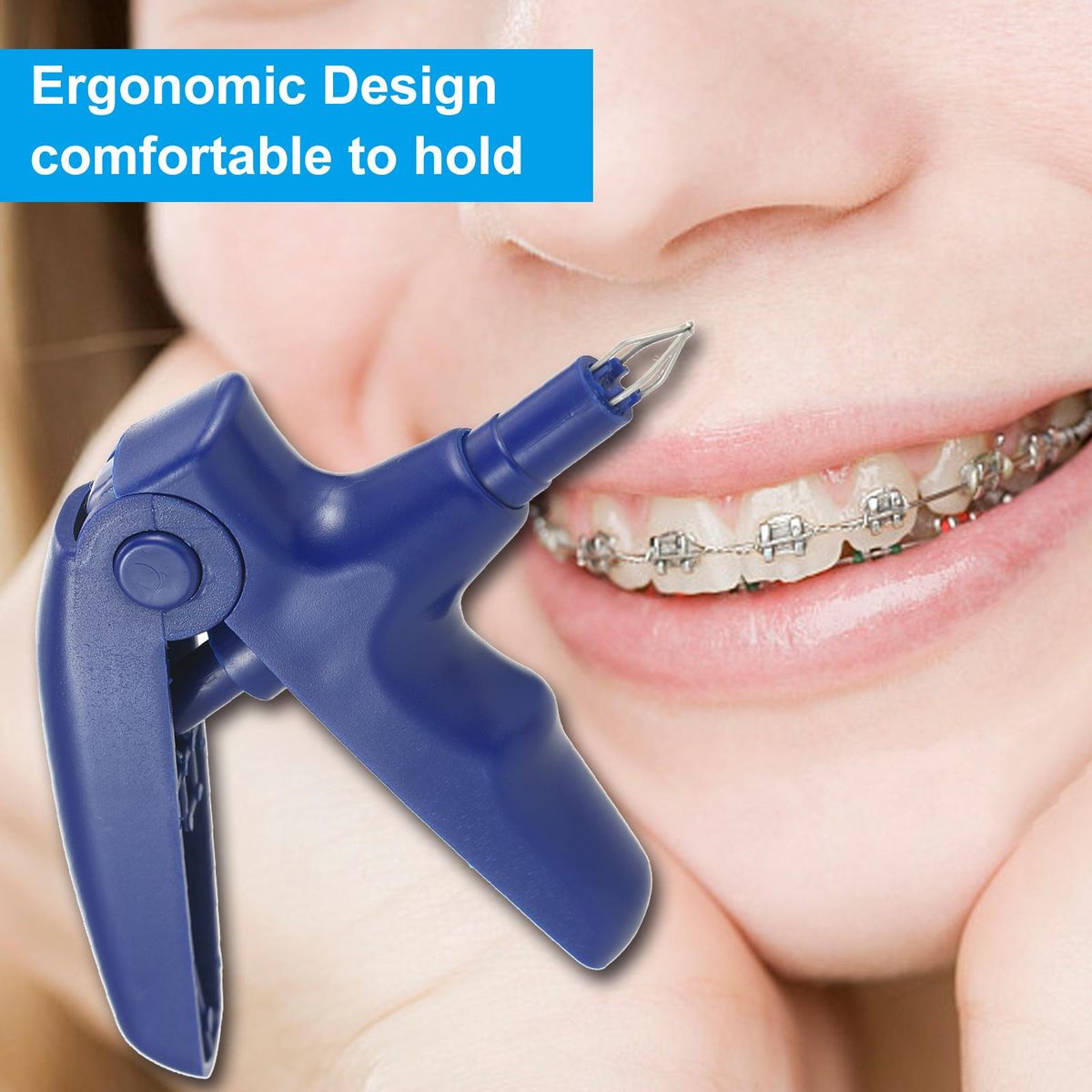 Dental Ligature Gun Orthodontic Gun for Braces Dispenser Elastic Band Chain Gun Orthodontic Tool