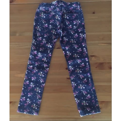 Girl's Super Skinny Slim Floral Jeans