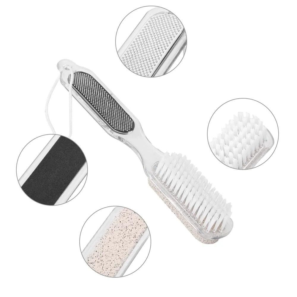 Foot Pumice Stone Dead Skin Remover Brush Multifunction 4 in 1 Bathroom Product Pedicure Grinding Tool