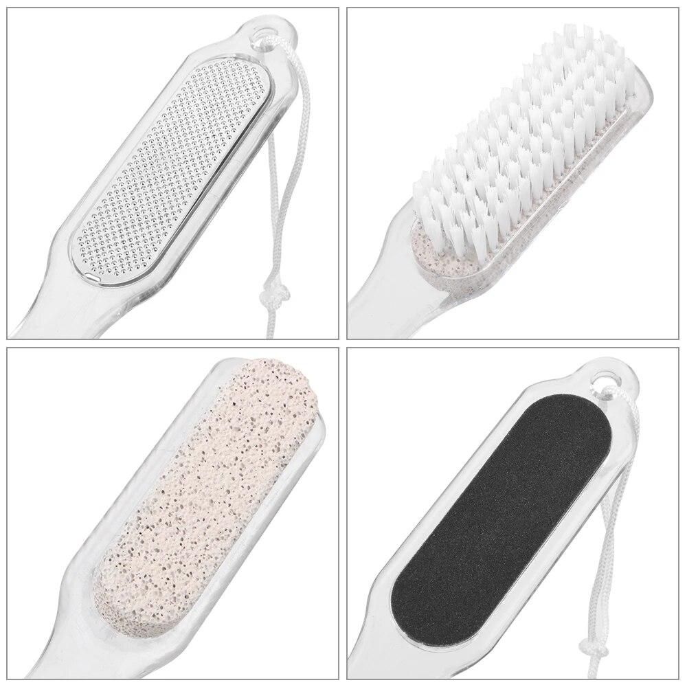Foot Pumice Stone Dead Skin Remover Brush Multifunction 4 in 1 Bathroom Product Pedicure Grinding Tool