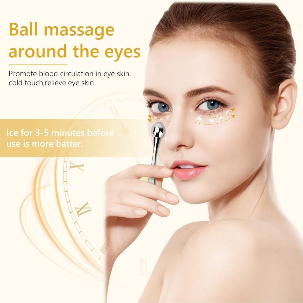 Eye Cream Applicator Cosmetic Spatulas Anti Wrinkle Eye Roller Massage Stick Facial Mask Spoon Gold Alloy Metal Skin Care Tools