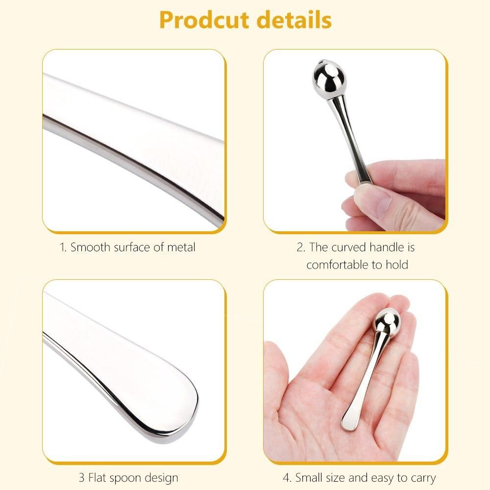Eye Cream Applicator Cosmetic Spatulas Anti Wrinkle Eye Roller Massage Stick Facial Mask Spoon Gold Alloy Metal Skin Care Tools