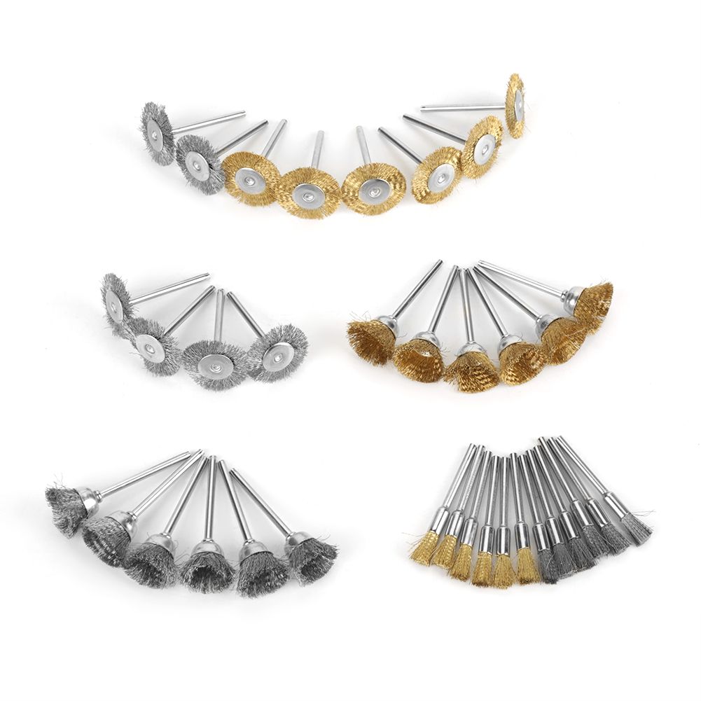 36pcs Br Wire Steel Wire Brush Set Pen Flat Cup Shaped