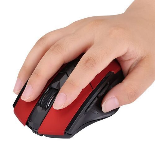 Rechargeable Wireless Gaming Mouse -No Need For Battery Again-  Red