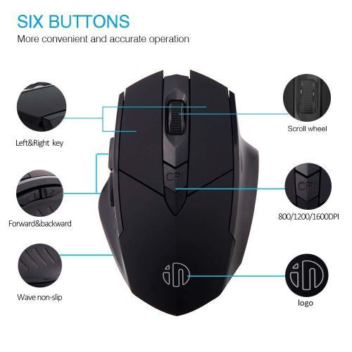 Rechargeable Wireless Gaming Mouse -No Need For Battery Again-  Red