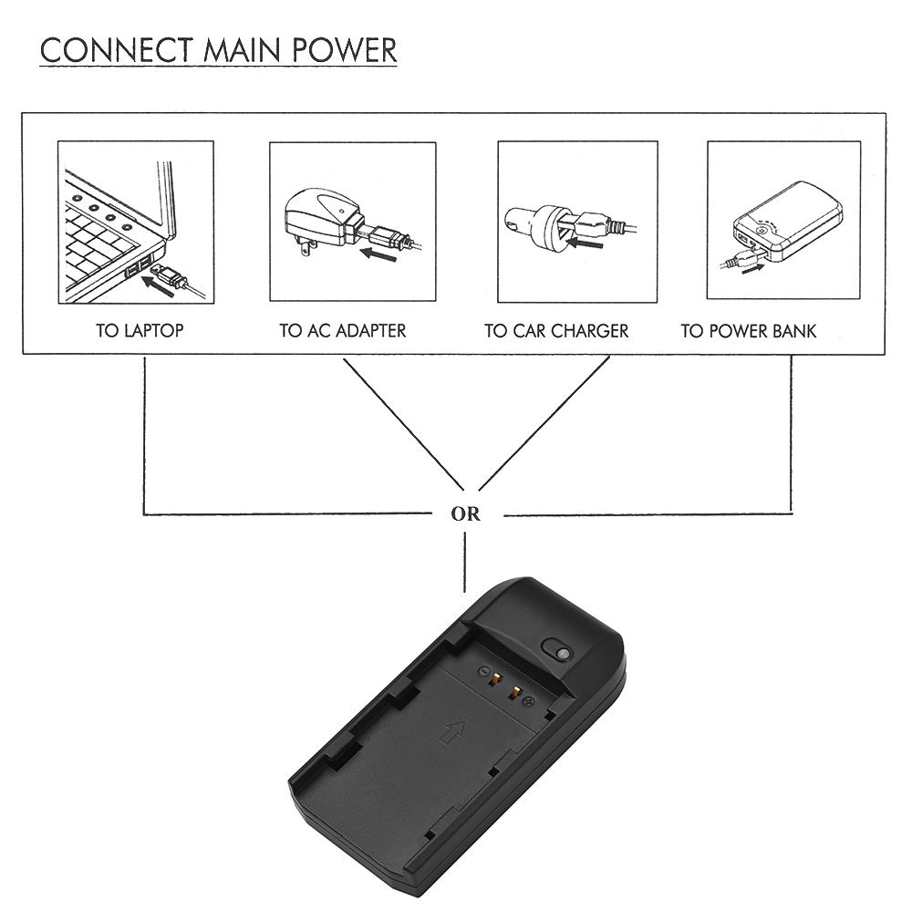Mini Portable NP-FV5 PLUS Battery Charger With Indicator