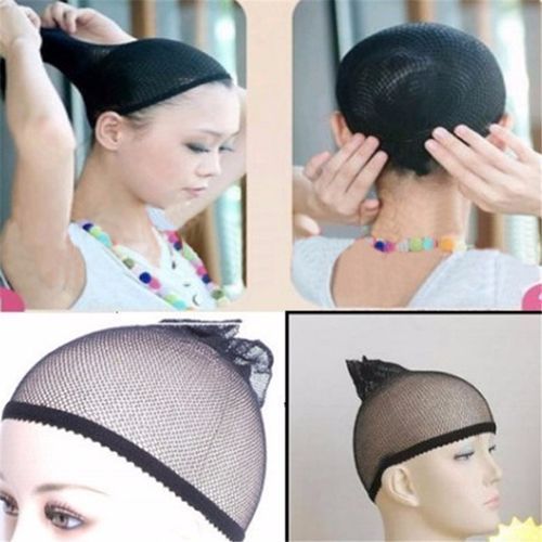 3 Pieces Wig Weaving Stretchable Net Mesh Elastic Snood Cap Hairnet