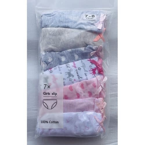7 Pack Colored Girls Briefs- C3