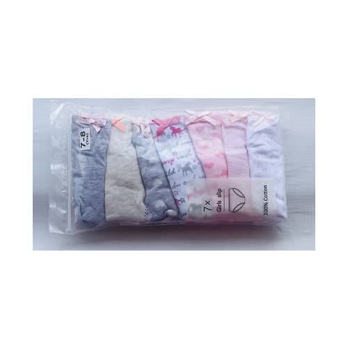 7 Pack Colored Girls Briefs- C3