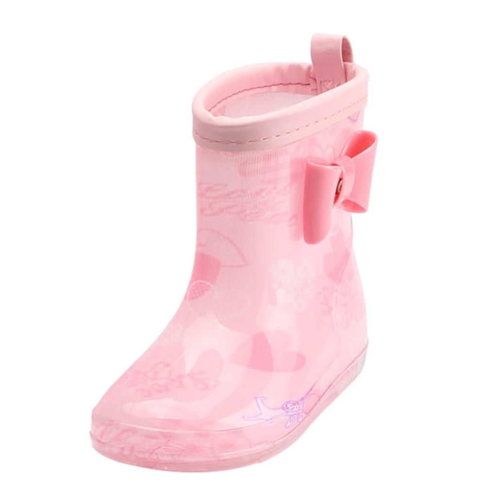 Kids PVC Non Slip Rain Boot Child Gardening Mud  Length 15cm A