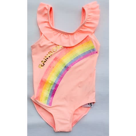 Girls Rainbow Print Swimwear