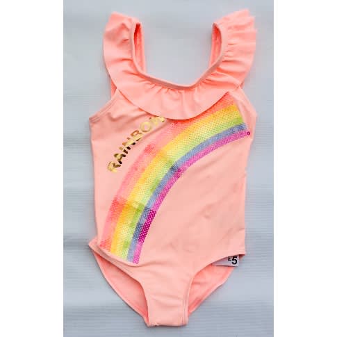 Girls Rainbow Print Swimwear