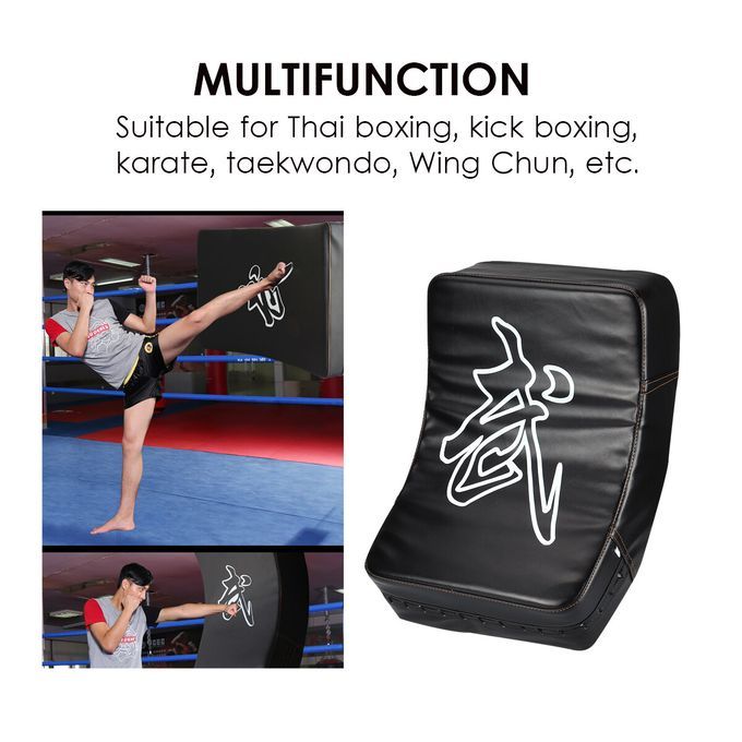 Arc-shaped MMA Kick Boxing Pad Target Taekwondo Muay Thai Focus Training Shield Home Gym Fitness Trainer 65x40x12cm