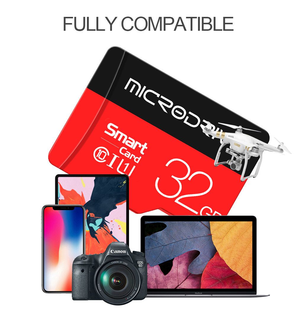 MicroDrive 128GB U3 Class 10 High Speed TF Memory Card With Card Adapter For Smart Phone Tablet PC GPS Camera Car DVR